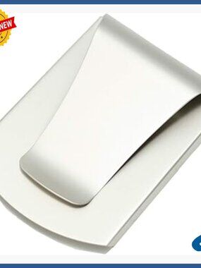 Slim Stainless Steel Money Clip with Card Holder, Ultra Thin Design